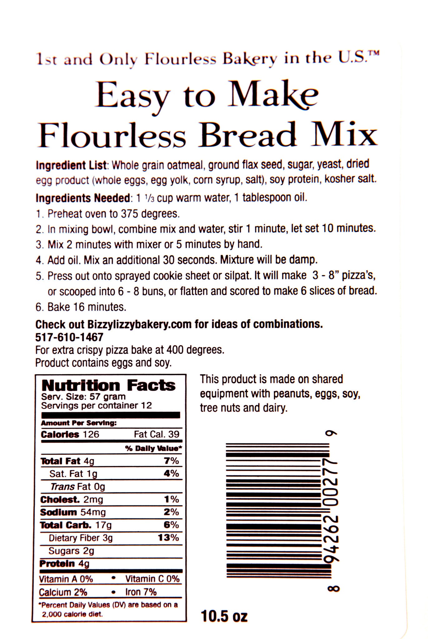 Flourless Bread Mix -- simple, easy to make, and wheat-free!