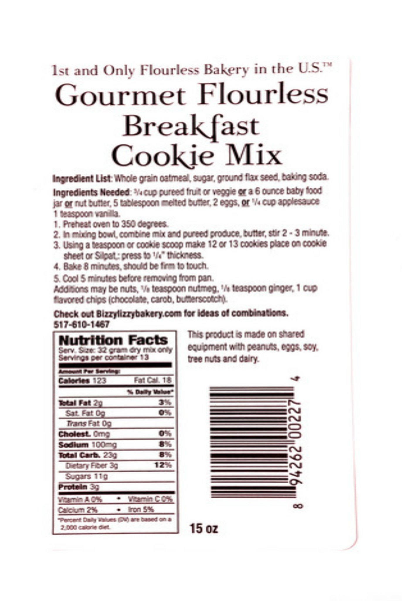 Flourless Cookie Mix - Perfect on-the-go breakfast food or between-meal snack