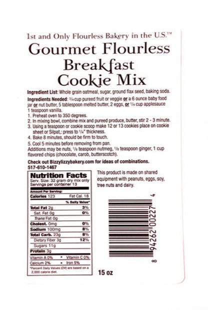Flourless Cookie Mix - Perfect on-the-go breakfast food or between-meal snack